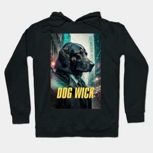 Dog Wick #3 with text Hoodie